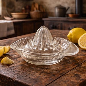 1950s Greek Glass Lemon Juicer | Retro Kitchenware