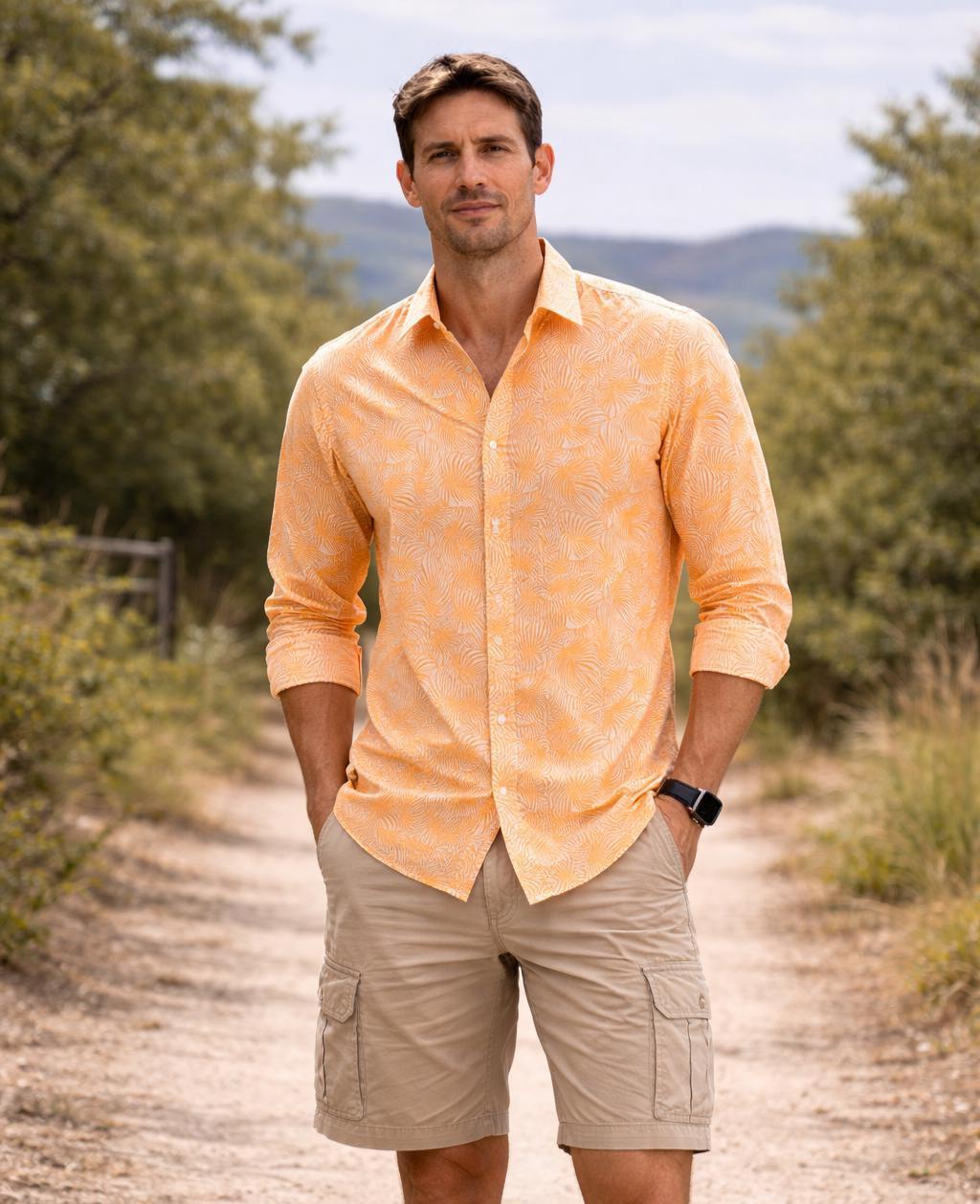 pastel orange dress shirt Orange dress shirt