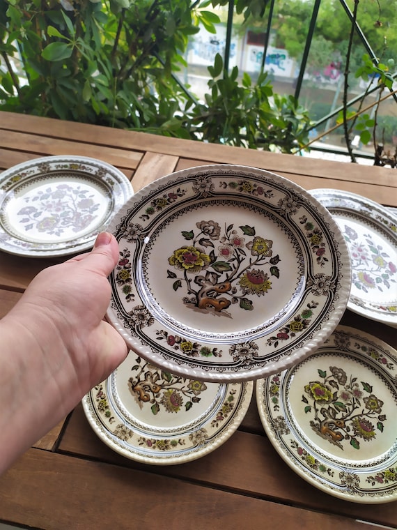 Set of 9 Vintage Wood and Sons Burslem Dinner Plate 6 Dinner Plate