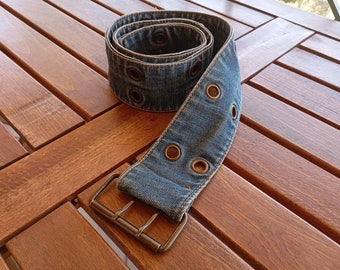 from 90's Belt Denim with Silver Buckle Vintage 90's for Women's