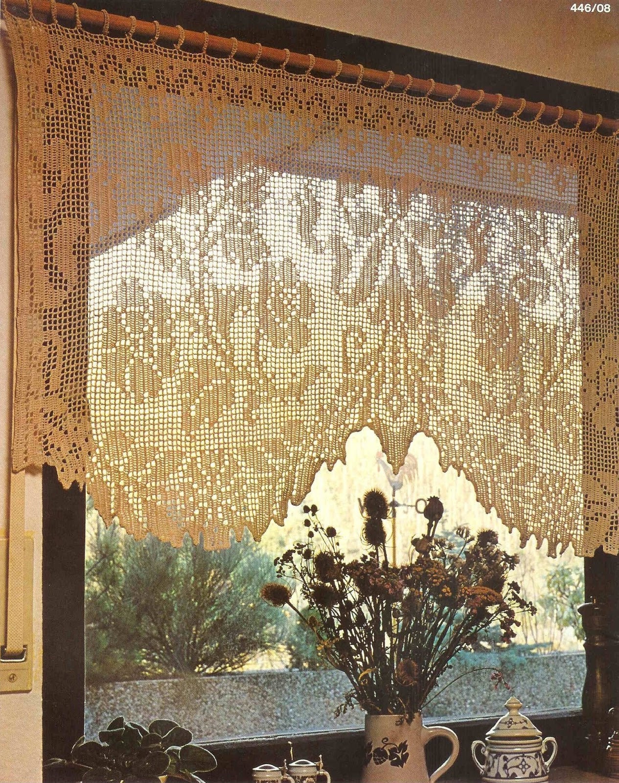 PDF Filet Lace Crochet Pattern for Curtains Home Decoration