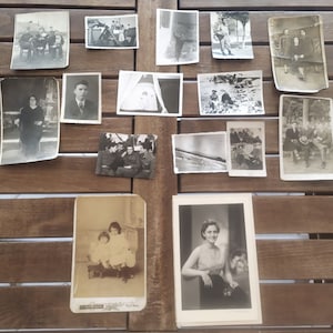 Greek 15 Pieces Photos Photography Photographs Black & White Unknown People in Time Decor Made in Greece Vintage Antique 50&#39;s 60&#39;s