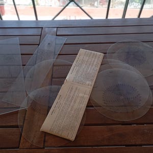 Vintage from 70s  made in France Rapporteur&#39;s Rule for Navigation Problems circular slide rule -10 pieces