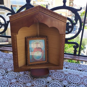 Vintage Greek Carved Icon House Décor - Our Lady Panagia Iconostasi from the 80s