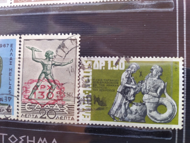 15 Rare greek stamps postage stamps vintage postage stamp Etsy