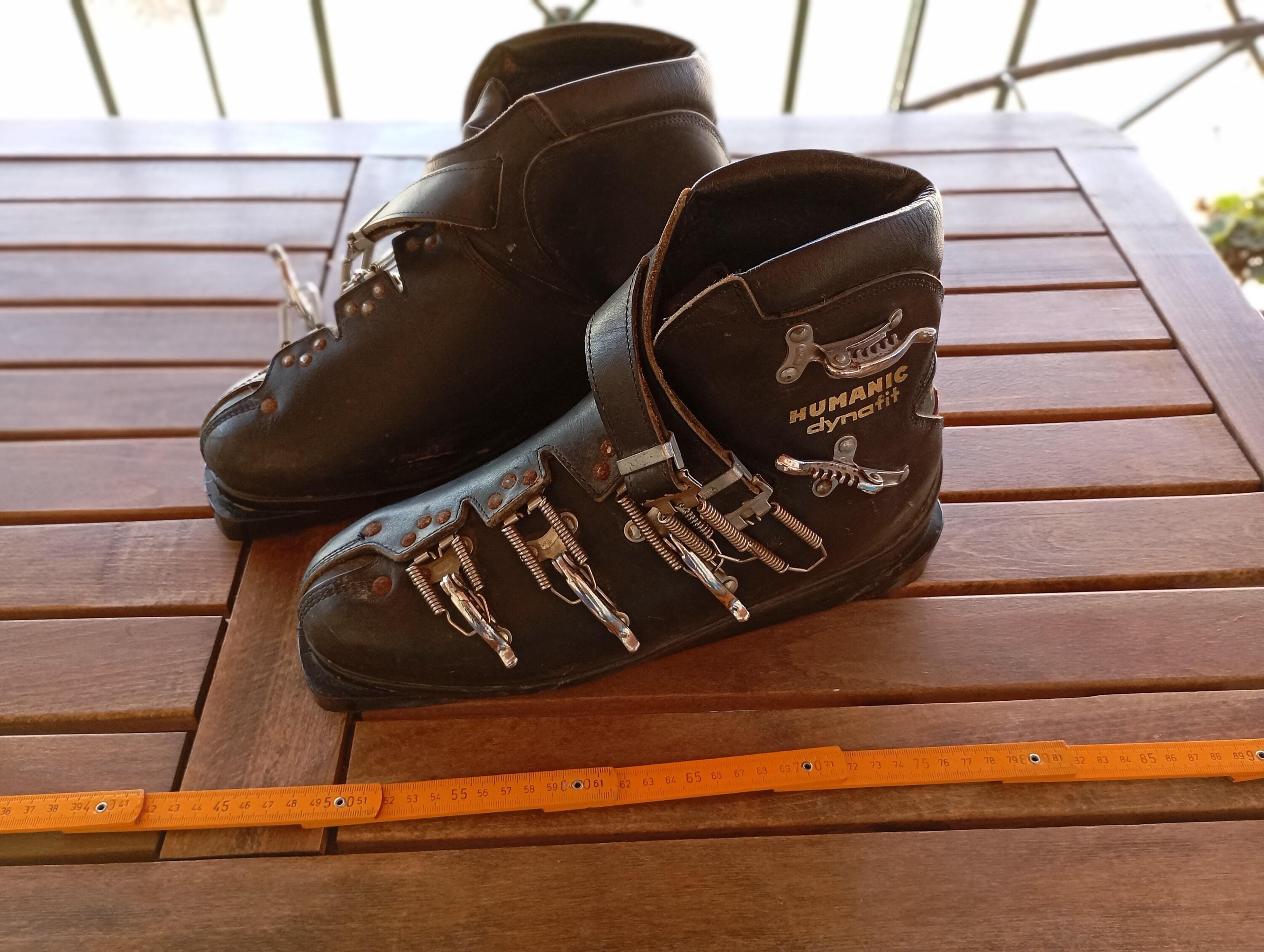 Vintage 1970s DYNAFIT Humanic 5-buckle Leather Ski Boots | Classic