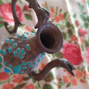Vintage Messing Vase mit Perlen Verzierung - Eleganter Wohnkultur Akzent aus den 1970er Jahren, Indien