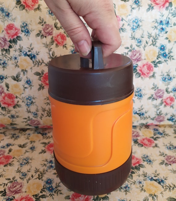 From 80's Thermos Bottle Cold Hot Water Retro Vintage Drink Container Home  Decor 