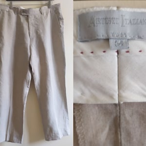 Artisti Italian Brand  Natural Linen Pants Trousers Menswear 00&#39;s Men&#39;s Clothing Plus XLarge Size