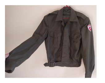 ヴィンテージ90年代ギリシャ軍カーキボンバージャケット、ユニセックス