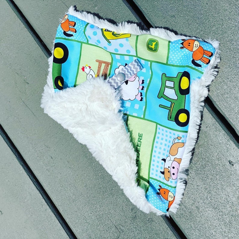 Baby John Deere Blanket Handmade Minky Blanket Nursery Decor Etsy