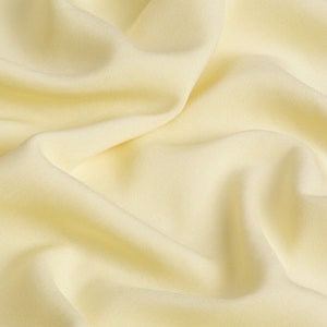 Light yellow Viscose Cotton 50/50 Blend fabric Lightweight Dress fabric Twill fabric Apparel fabric -115 g/sq.m. 145cm wide 57" - by 1/2m(y)