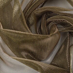 Bronze shine mesh Gold Chameleon sheer fabric for apparel and decor Chameleon mesh fabric 59&quot; 150cm wide Decor fabric Graduation Theater