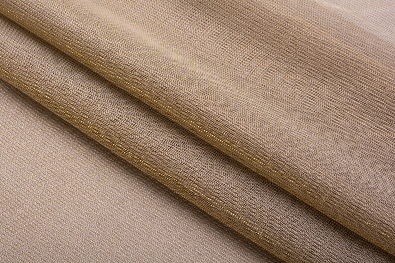 Gold mesh fabric Shine nylon Sheer fabric 59 wide 4way Etsy