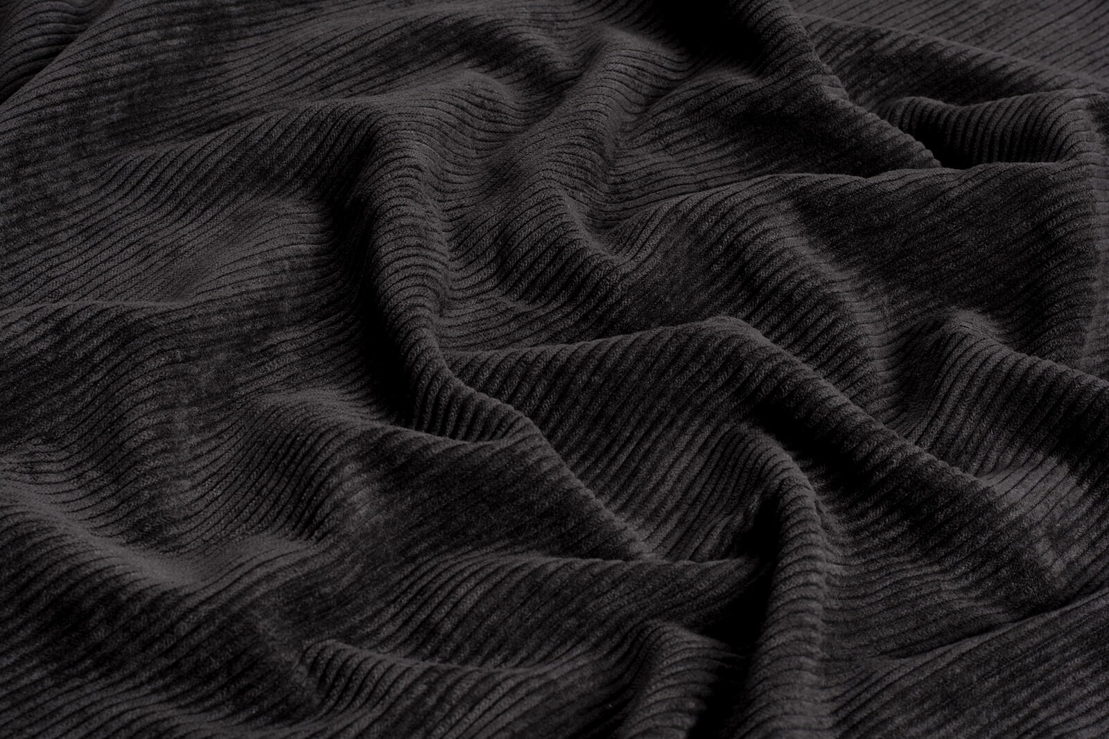 Black corduroy fabric Black Upholstery Fabric Winter fabric Etsy