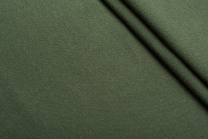 Khaki green cotton fabric by the yard 180cm 70 inch width Etsy