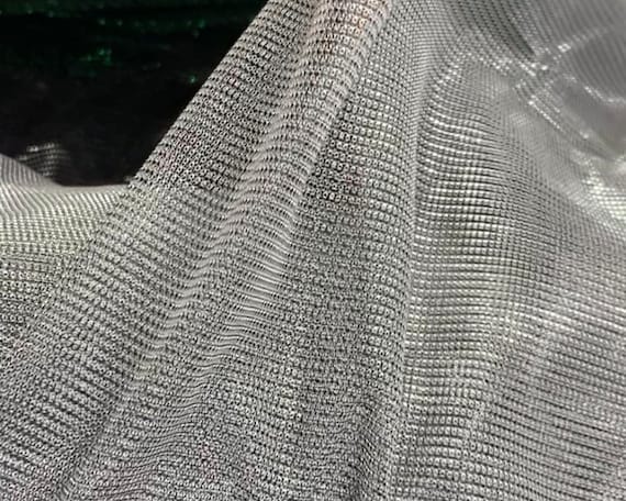Mallas plateadas de retales de malla transparente para mujer