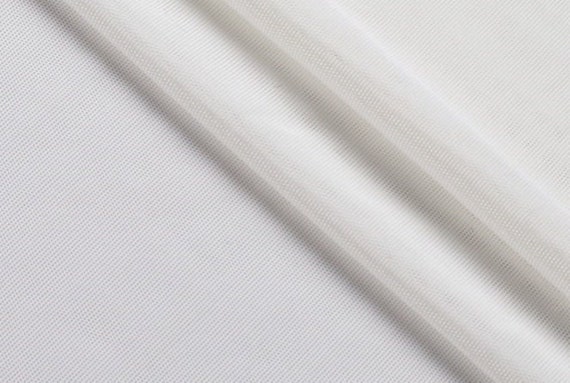 White Mesh Fabric Nylon Sheer Fabric Elastic Quality Mesh 4-way