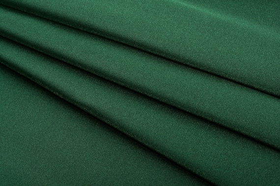 Dark Green 4 Way Stretch Spandex Fabric Material Shiny Milliskin