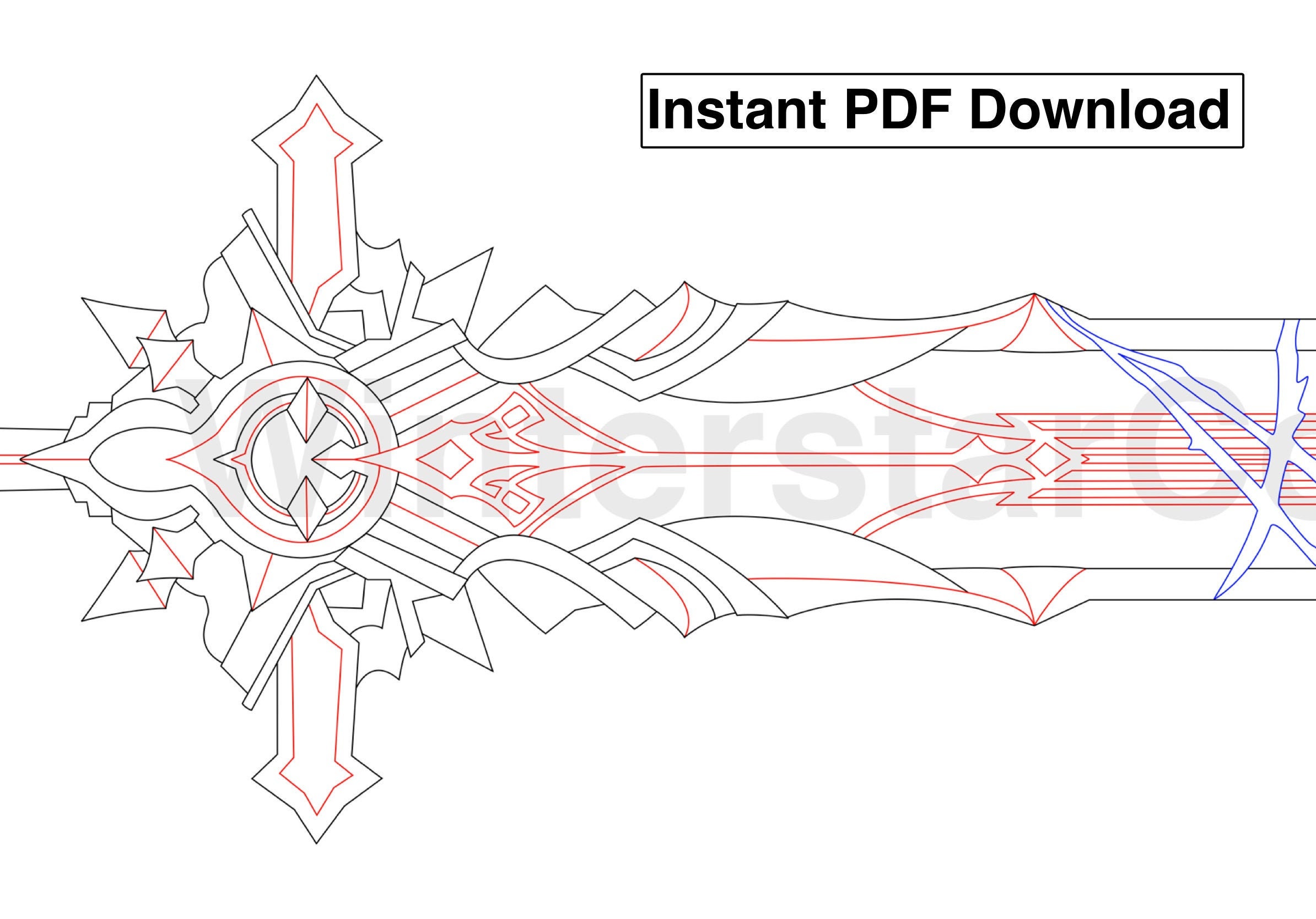 Wolfs Gravestone Claymore Sword Genshin Impact Digital Etsy Canada