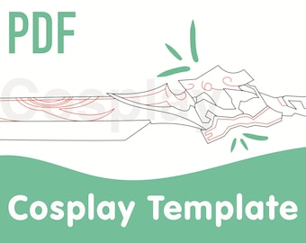 Xingqiu’s Fillet Blade Sword Cosplay Template