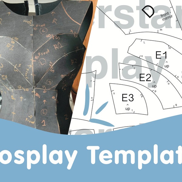 Basic Female EVA Foam Cosplay Breastplate Pattern