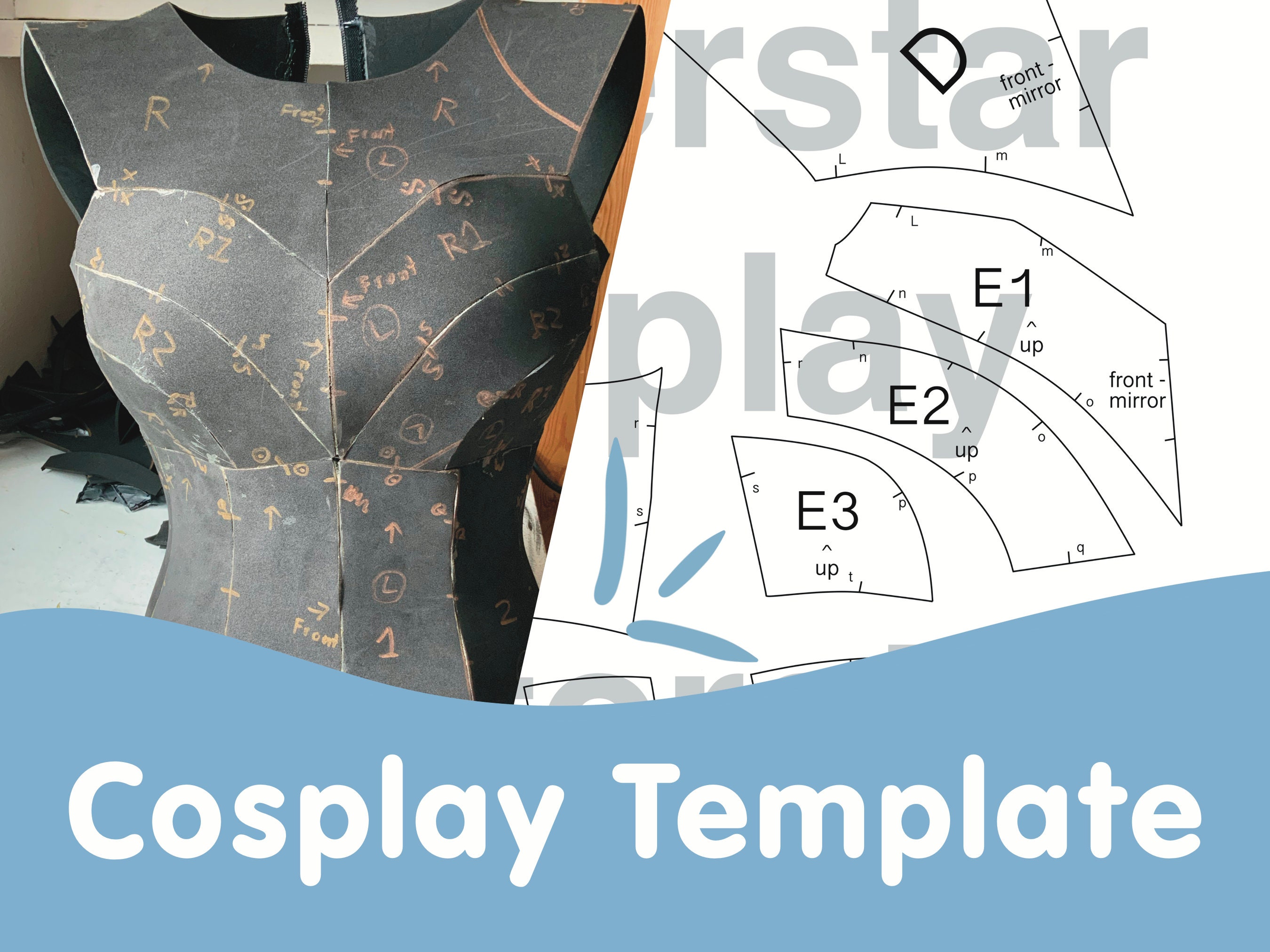 Basic Female Breastplate Pattern digital Template & Etsy