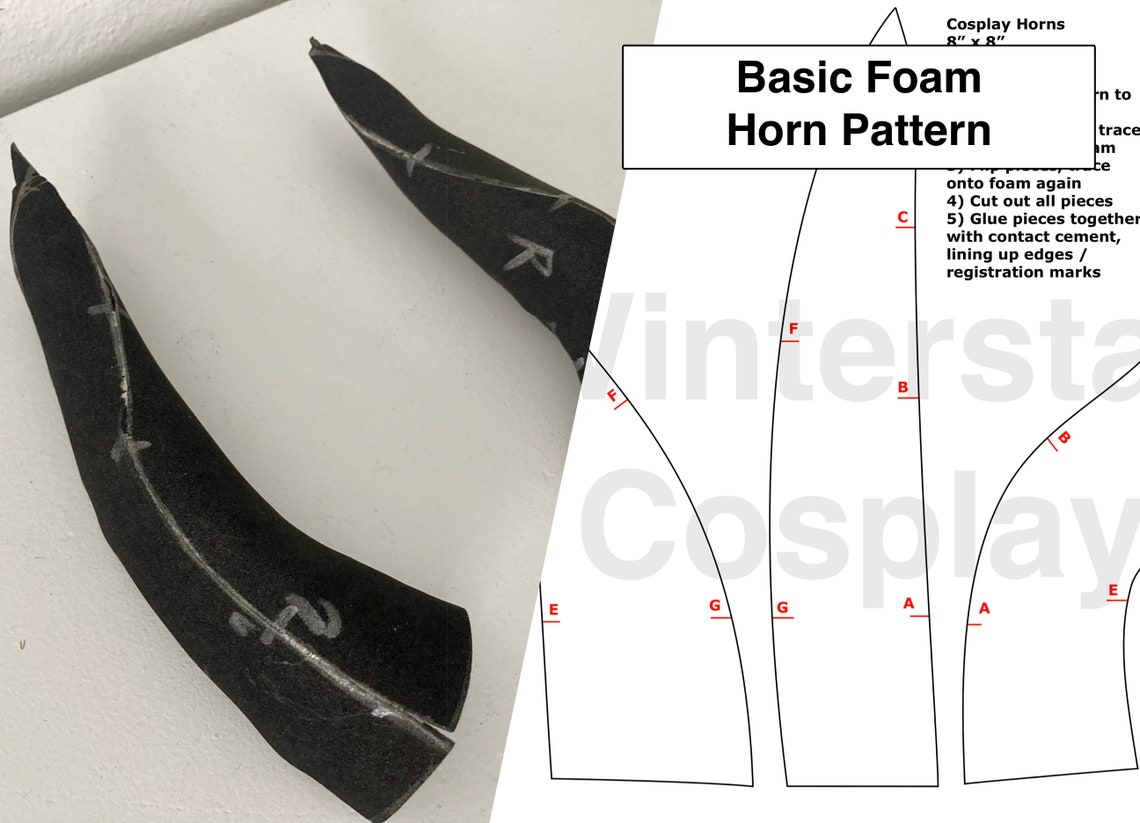 Basic Cosplay Horn Pattern digital Template Etsy