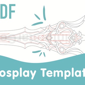 Eula’s Song of Broken Pines Sword Cosplay Template