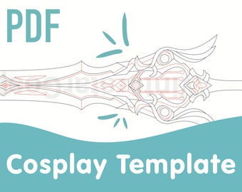 Eula’s Song of Broken Pines Sword Cosplay Template
