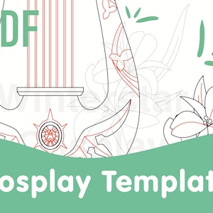 Venti’s Lyre / Harp Cosplay Template