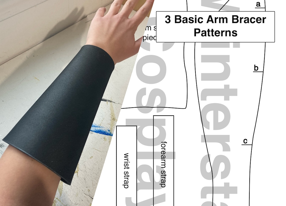 3 Basic Arm Bracer Patterns Digital Templates & Etsy