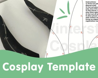 Cosplay EVA-schuimhoornpatroon en instructies