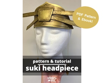 Suki Kyoshi Headpiece Crown Headband - Avatar - Tutorial Ebook & Template Pattern, ATLA, Avatar