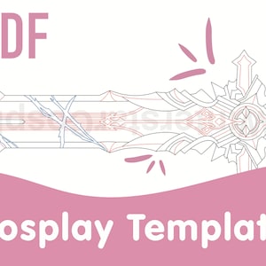 Wolfs Grabstein Claymore Sword Cosplay Template