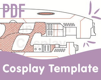 Plantilla de cosplay del Quad Blaster de Starlord