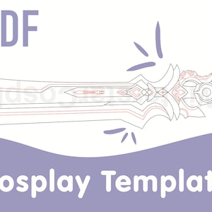 Blackcliff Slasher Sword Cosplay Template