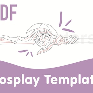 Raiden’s Engulfing Lighting Spear Cosplay Template