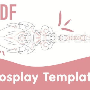 Hu Tao’s Staff of Homa Spear Cosplay Template
