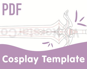 Diluc’s Bloodtainted Greatsword Cosplay Template