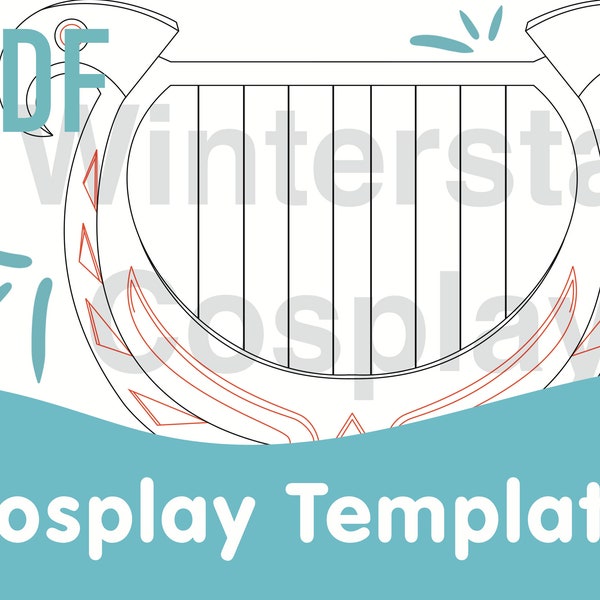 Zelda’s Goddess Harp Cosplay Template