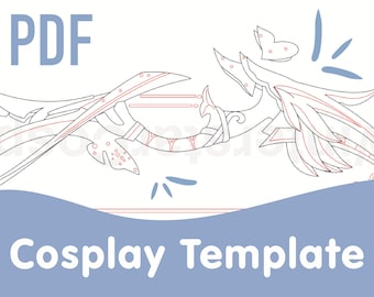 Yelan’s Aqua Simulacra Bow Cosplay Template