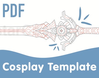 Modèle de cosplay d'épée de broche cinabre d'Albedo
