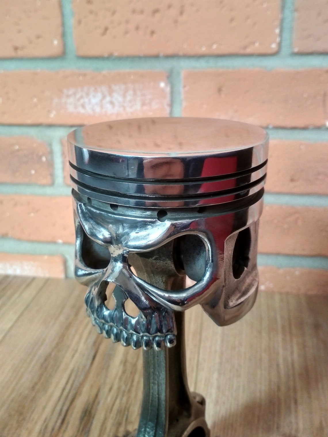 Carving piston skull automotive metal art car part furniture Etsy