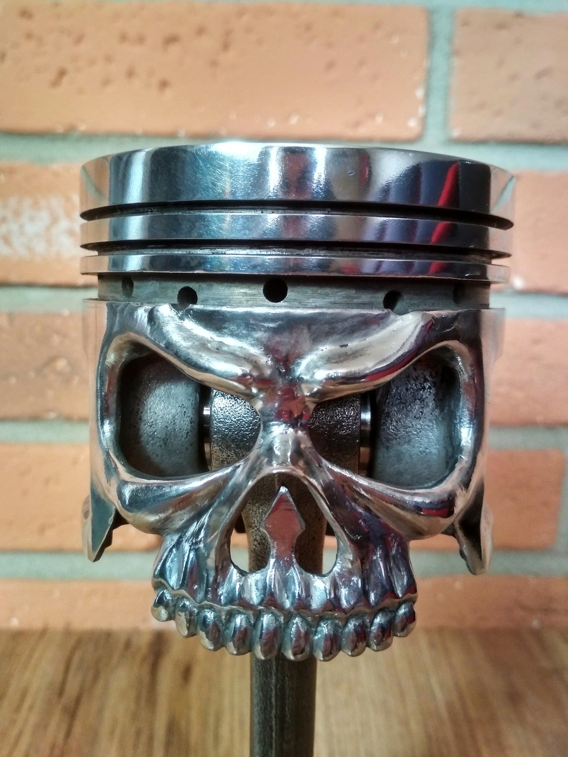 Carving piston skull automotive metal art car part furniture Etsy