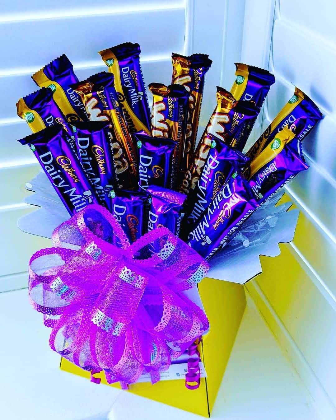Extra Large Chocolates Bouquet Assorted Cadburys Bars Etsy