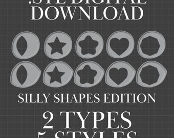Round and Almond SILLY EDITION Follow-Me Eyeblanks 3D Printing .STL Files