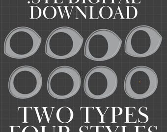 Round & Almond Follow-Me Eyeblanks 3D Printing .STL File