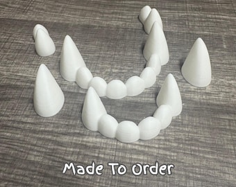 3D Printed Toony Fursuit Teeth