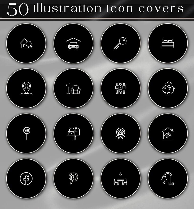 150 Black Real Estate Instagram Highlights| Realtor IG Story Icons | IG ...